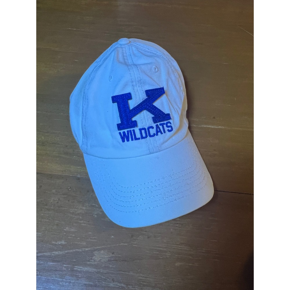 47 Brand University of Kentucky Wildcats Hat White Blue Adjustable Strapback Cap